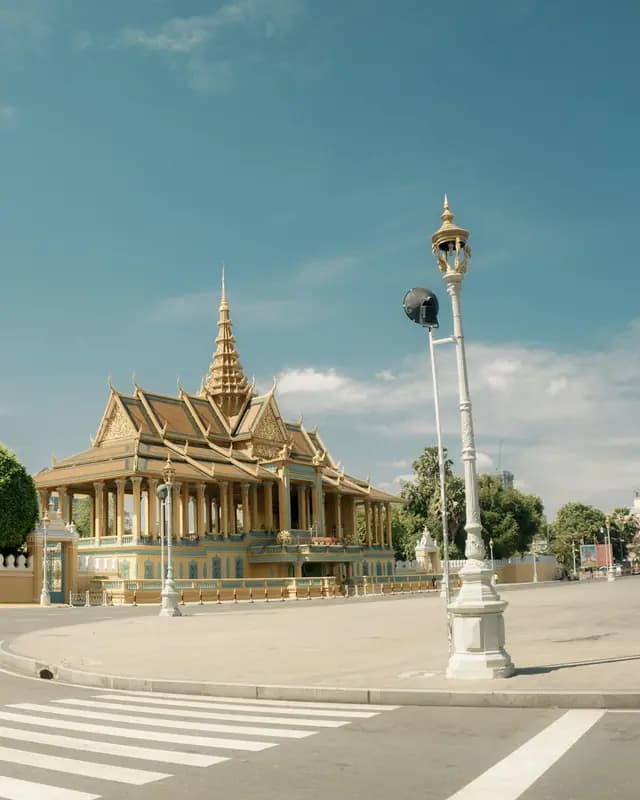 The Royal Palace's Moonlight Pavilion in Phnom Penh